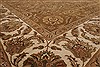 Agra Brown Hand Knotted 83 X 100  Area Rug 250-21786 Thumb 15