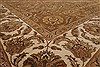 Agra Brown Hand Knotted 83 X 100 Area Rug 250-21786 Thumb 15