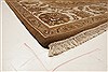 Agra Brown Hand Knotted 83 X 100  Area Rug 250-21786 Thumb 21