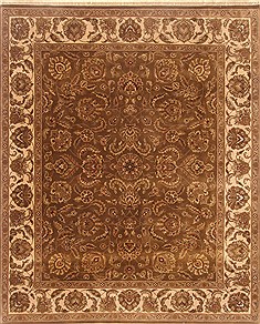 Agra Brown Hand Knotted 8'3" X 10'0"  Area Rug 250-21786