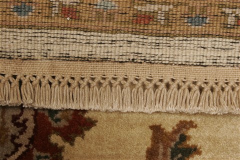 Agra Beige Hand Knotted 81 X 910 Area Rug 250-21788 Image 14