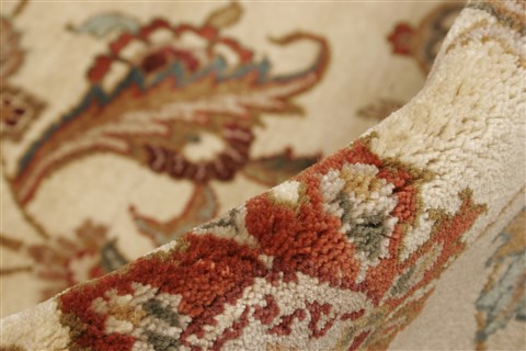 Agra Beige Hand Knotted 81 X 910 Area Rug 250-21788 Image 2