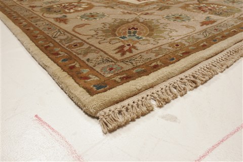 Agra Beige Hand Knotted 81 X 910 Area Rug 250-21788 Image 37