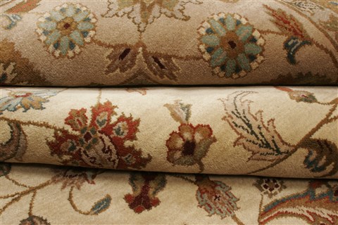Agra Beige Hand Knotted 81 X 910 Area Rug 250-21788 Image 9