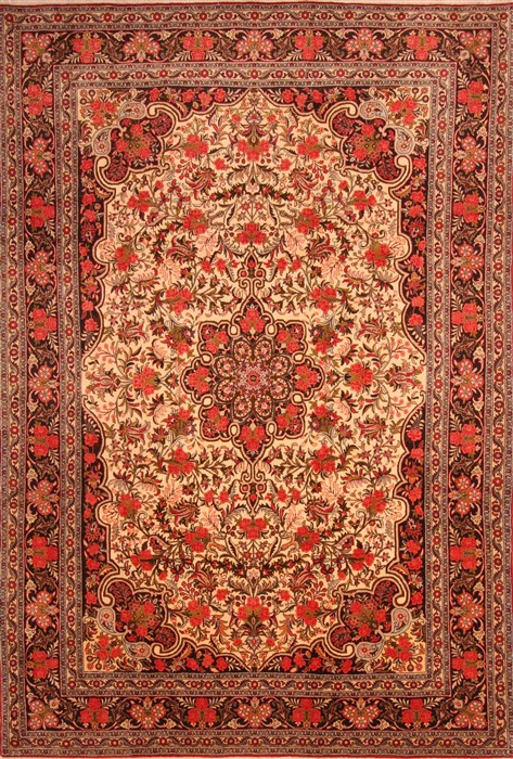 Birjand Red Hand Knotted 73 X 106 Area Rug 253-21790 Image 0