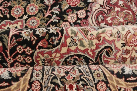 Pak-Persian Black Hand Knotted 81 X 105 Area Rug 250-21795 Image 11