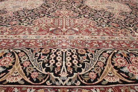 Pak-Persian Black Hand Knotted 81 X 105 Area Rug 250-21795 Image 15
