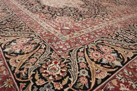 Pak-Persian Black Hand Knotted 81 X 105 Area Rug 250-21795 Image 16