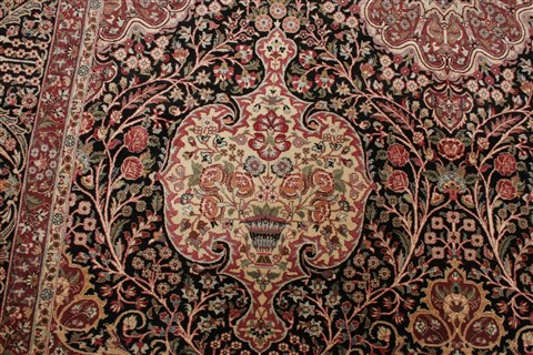 Pak-Persian Black Hand Knotted 81 X 105 Area Rug 250-21795 Image 18