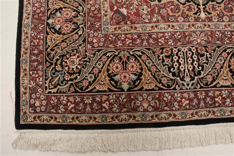 Pak-Persian Black Hand Knotted 81 X 105 Area Rug 250-21795 Image 20