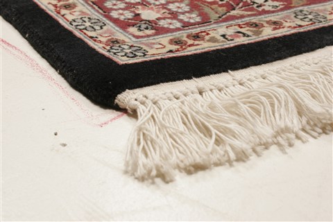 Pak-Persian Black Hand Knotted 81 X 105 Area Rug 250-21795 Image 22