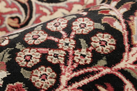 Pak-Persian Black Hand Knotted 81 X 105 Area Rug 250-21795 Image 3