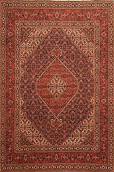 Tabriz Red Hand Knotted 6'7" X 9'10"  Area Rug 100-21805