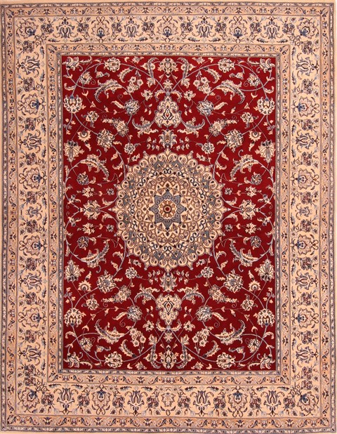 Nain Red Hand Knotted 64 X 84  Area Rug 253-21813 Image 0