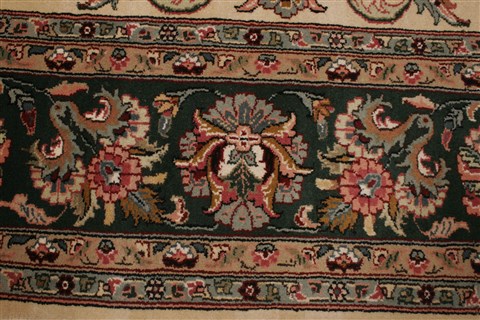 Kashan Beige Hand Knotted 711 X 910  Area Rug 250-21814 Image 14