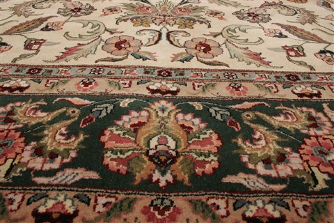 Kashan Beige Hand Knotted 711 X 910  Area Rug 250-21814 Image 15