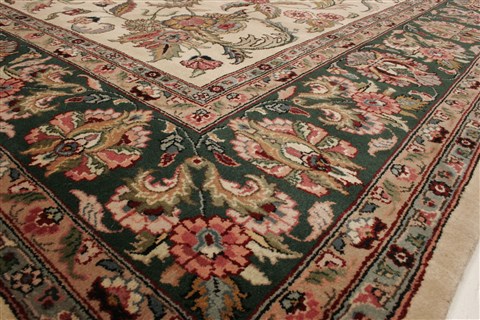 Kashan Beige Hand Knotted 711 X 910  Area Rug 250-21814 Image 16