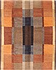 Modern Multicolor Hand Knotted 81 X 101  Area Rug 100-21847 Thumb 0