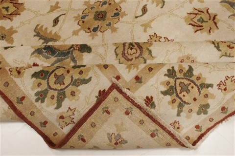 Chobi Beige Hand Knotted 81 X 100 Area Rug 250-21855 Image 11