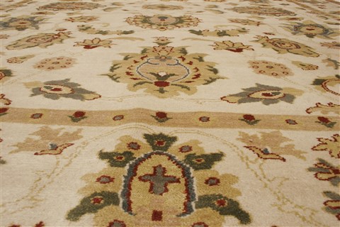 Chobi Beige Hand Knotted 81 X 100 Area Rug 250-21855 Image 14