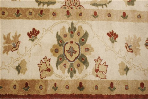Chobi Beige Hand Knotted 81 X 100 Area Rug 250-21855 Image 16