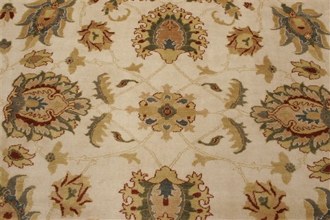 Chobi Beige Hand Knotted 81 X 100 Area Rug 250-21855 Image 17