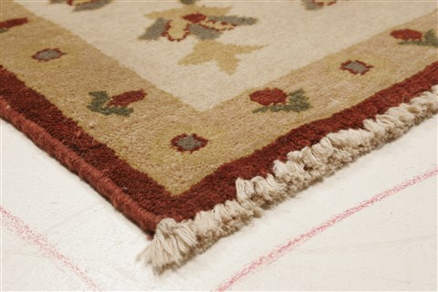 Chobi Beige Hand Knotted 81 X 100 Area Rug 250-21855 Image 19