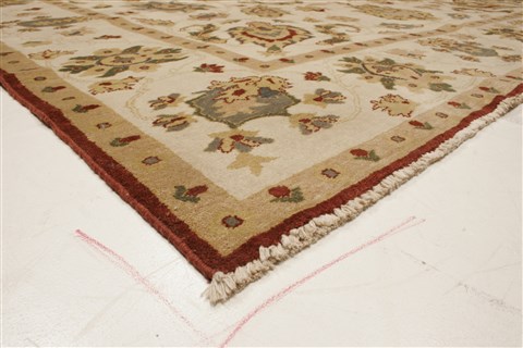 Chobi Beige Hand Knotted 81 X 100 Area Rug 250-21855 Image 20