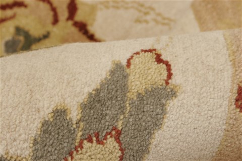 Chobi Beige Hand Knotted 81 X 100 Area Rug 250-21855 Image 3
