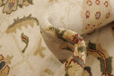 Chobi Beige Hand Knotted 81 X 100 Area Rug 250-21855 Image 4