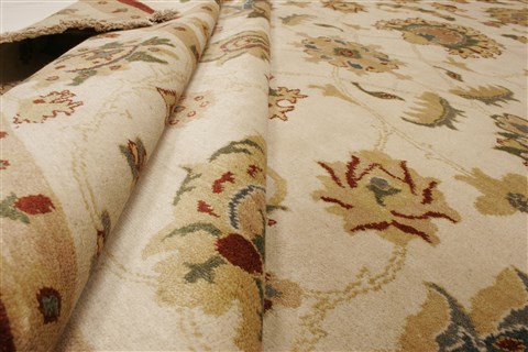 Chobi Beige Hand Knotted 81 X 100 Area Rug 250-21855 Image 8
