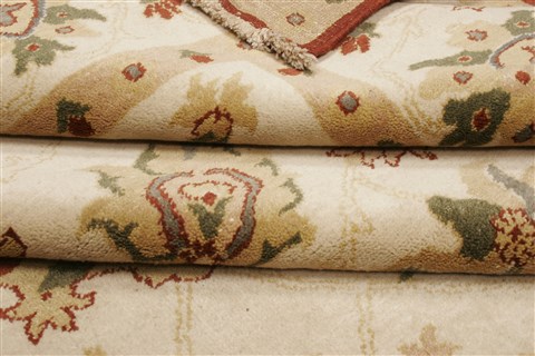 Chobi Beige Hand Knotted 81 X 100 Area Rug 250-21855 Image 9