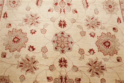 Pishavar Beige Hand Knotted 71 X 103 Area Rug 250-21866 Image 15