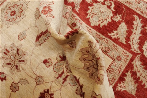Pishavar Beige Hand Knotted 71 X 103 Area Rug 250-21866 Image 6