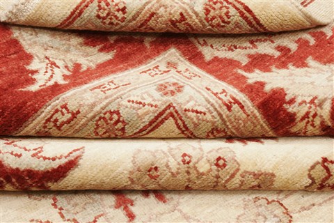 Pishavar Beige Hand Knotted 71 X 103 Area Rug 250-21866 Image 8