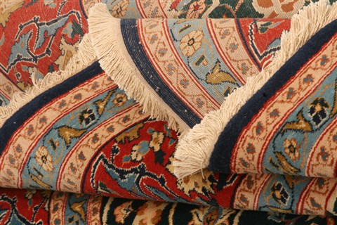 Tabriz Blue Hand Knotted 66 X 99 Area Rug 100-21868 Image 11