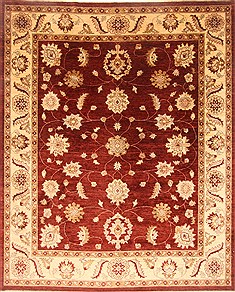 Pishavar Red Hand Knotted 7'11" X 9'9"  Area Rug 250-21869