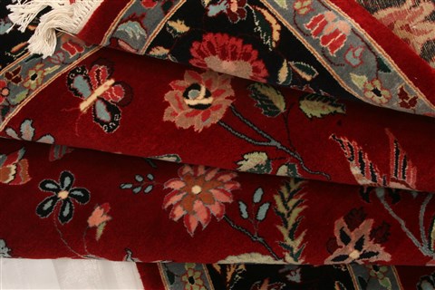 Kashan Red Hand Knotted 61 X 92 Area Rug 100-21871 Image 3