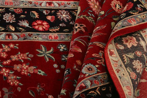 Kashan Red Hand Knotted 61 X 92 Area Rug 100-21871 Image 5