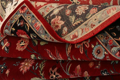 Kashan Red Hand Knotted 61 X 92 Area Rug 100-21871 Image 6