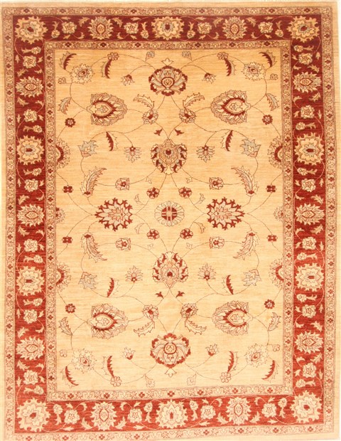 Pishavar Beige Hand Knotted 75 X 93  Area Rug 250-21883 Image 0