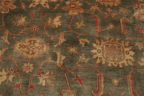 Chobi Green Hand Knotted 710 X 107 Area Rug 250-21885 Image 18