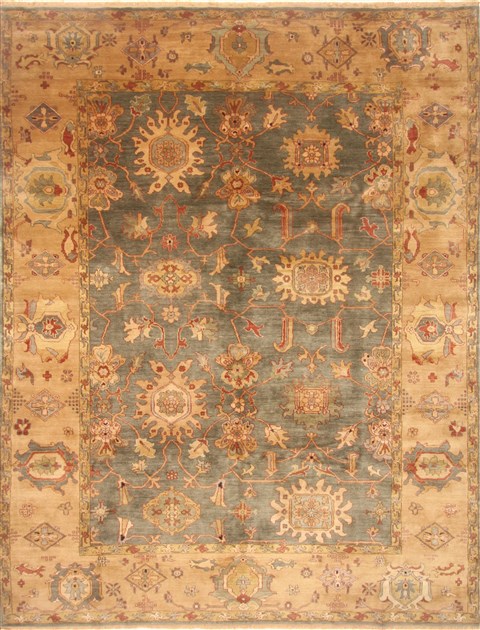 Chobi Green Hand Knotted 710 X 107 Area Rug 250-21885 Image 0