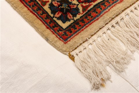 Kashan Beige Hand Knotted 70 X 102 Area Rug 100-21892 Image 10