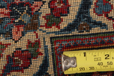 Kashan Beige Hand Knotted 70 X 102 Area Rug 100-21892 Image 8
