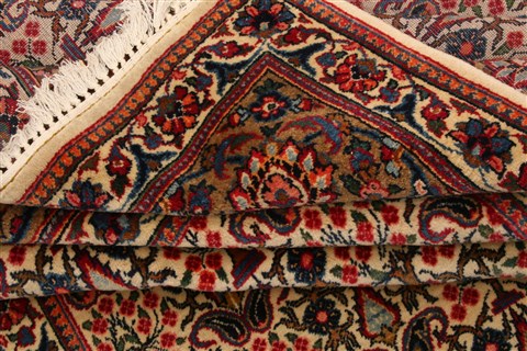 Kashan Beige Hand Knotted 70 X 102 Area Rug 100-21892 Image 6
