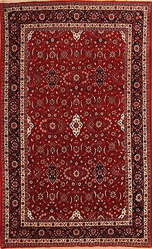 Bidjar Red Hand Knotted 6'11" X 11'1"  Area Rug 100-21893