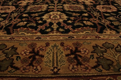 Agra Black Hand Knotted 42 X 60 Area Rug 250-21903 Image 10