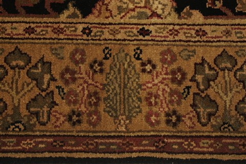 Agra Black Hand Knotted 42 X 60 Area Rug 250-21903 Image 12