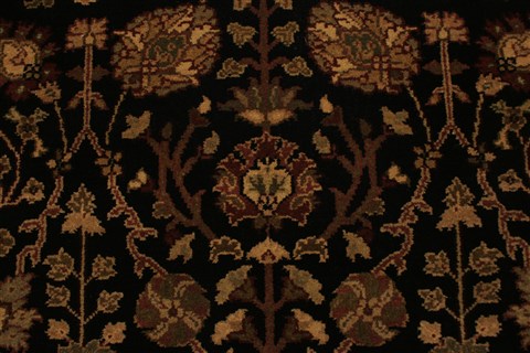 Agra Black Hand Knotted 42 X 60 Area Rug 250-21903 Image 13